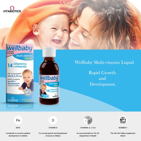Vitabiotics Wellbaby Multivitamin Liquid - 150ml
