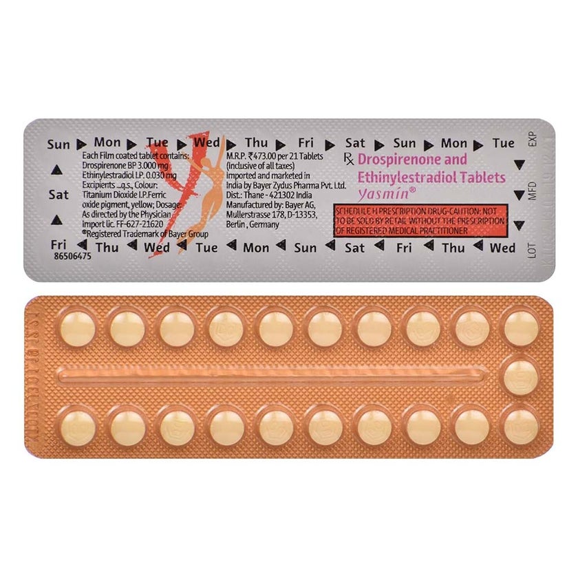 Yasmin Film-Coated Tablets, Pack of 21's