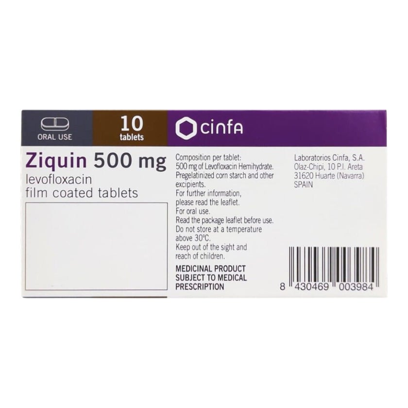 Ziquin 500mg Tablets, Pack of 10's