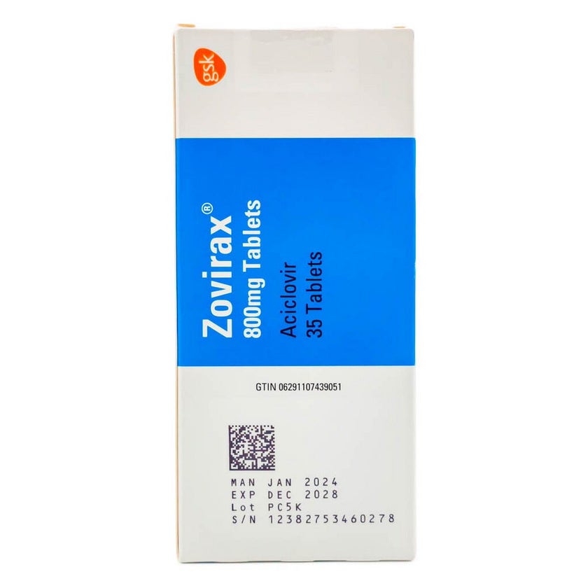 Zovirax 800mg Tablets, Pack of 35’s