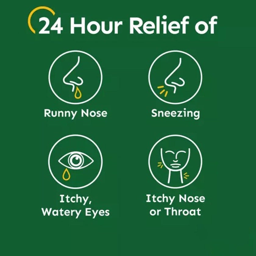 Zyrtec Tablets 10mg Cetirizine For Cold & Allergy Relief, Pack of 20’s 