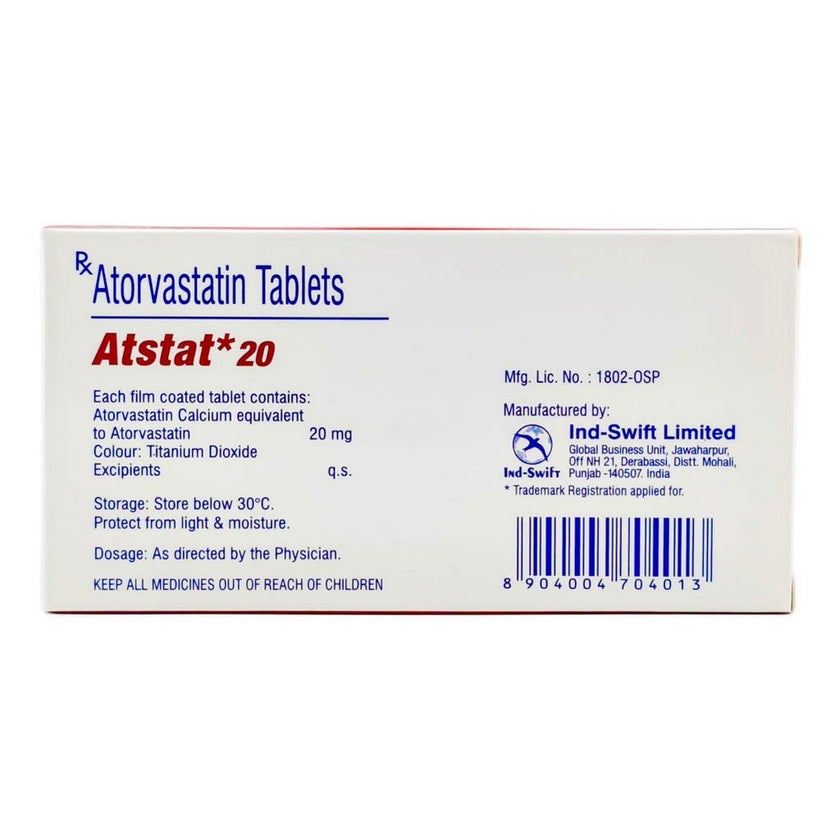 Astat 20 Atstat 20mg Tablets, Pack of 30's - myAster