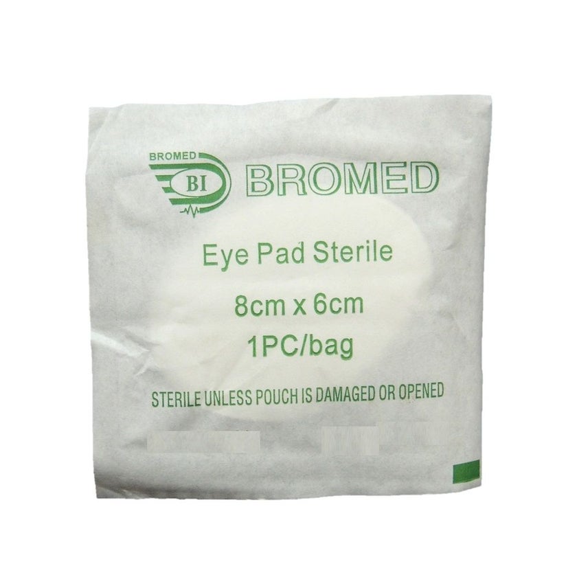 Bromed Eye Pad Sterile 8 x 6cm, Pack of 50's