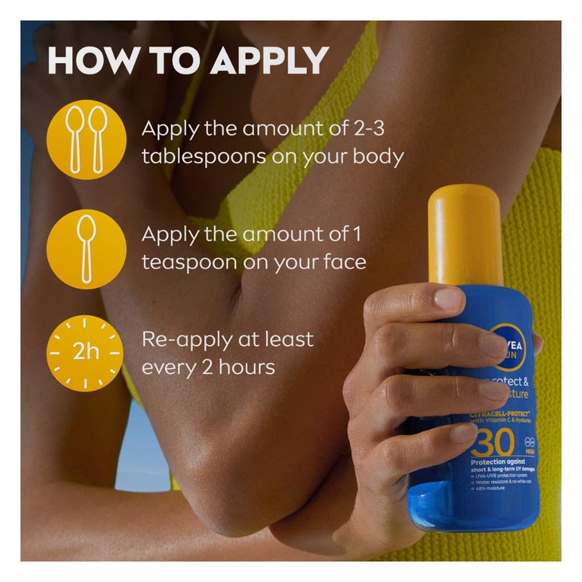 Nivea Sun Protect & Moisture SPF 30 Sun Pump Spray 200ml