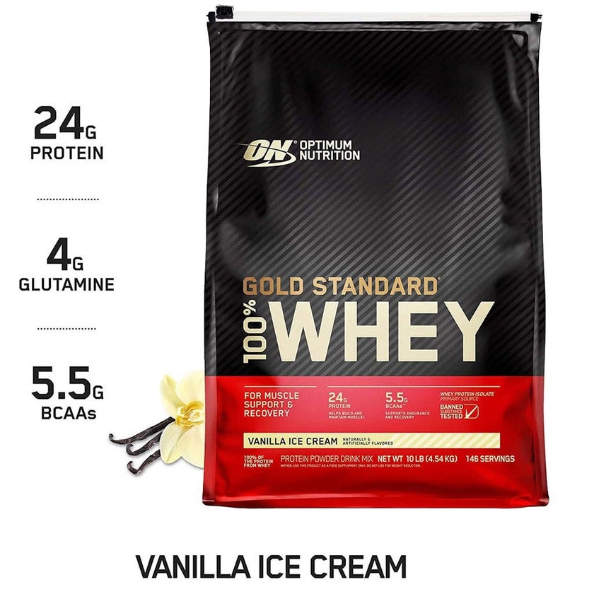 Optimum Nutrition Gold Standard 100% Whey Vanilla Ice Cream 10lb