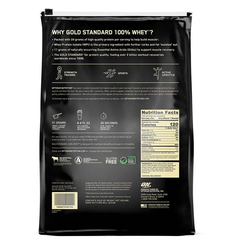 Optimum Nutrition Gold Standard 100% Whey Vanilla Ice Cream 10lb