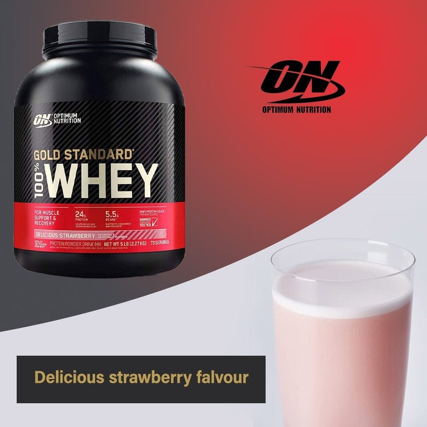 Optimum Nutrition Gold Standard 100% Whey Delicious Strawberry 5lb