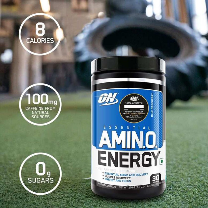 Optimum Nutrition Essential Amino Energy Blue Raspberry Flavour 30 Servings