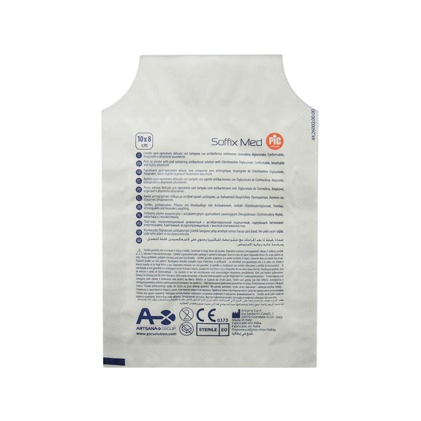 Pic Soffix Med Delicate Post-op Plaster 10 x 8cm, Pack of 5's
