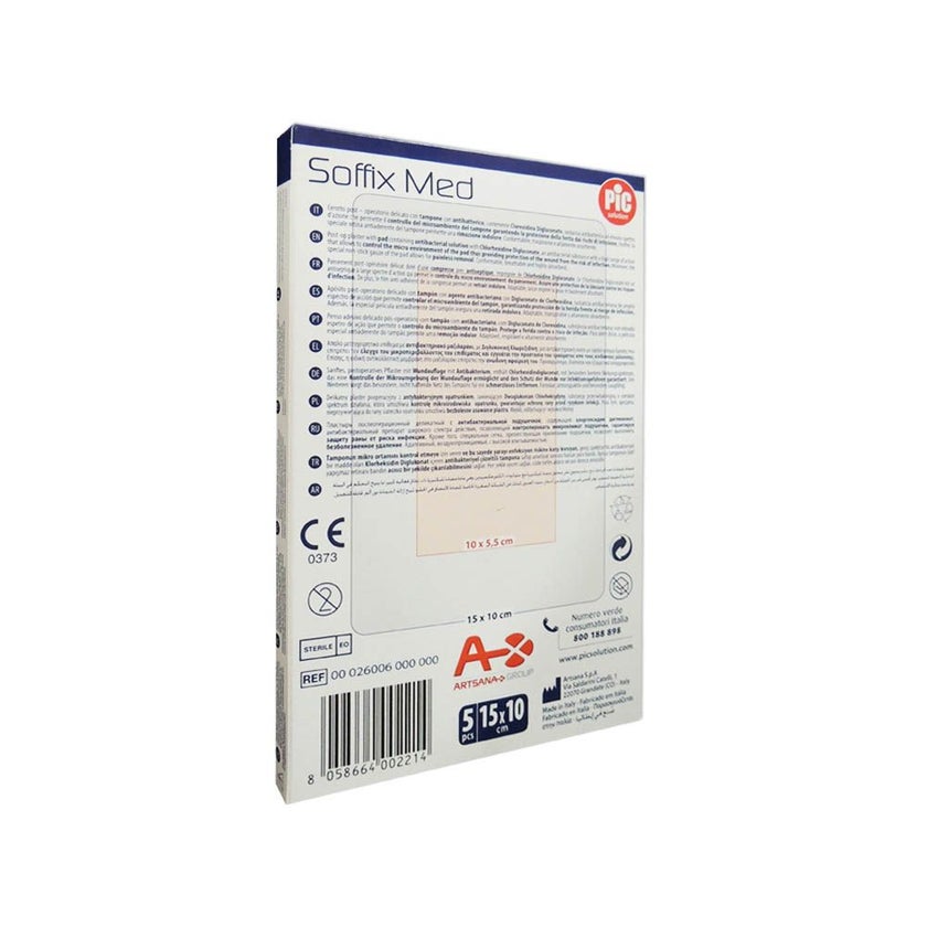 Pic Soffix Med Delicate Post-op Plaster 15 x 10cm, Pack of 5's