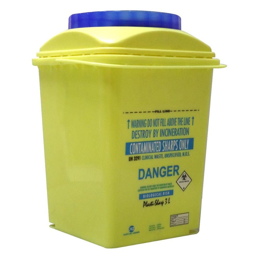Sharp Objects Box Lab Plasti Lab Sharp Disposal Box 3 L - myAster