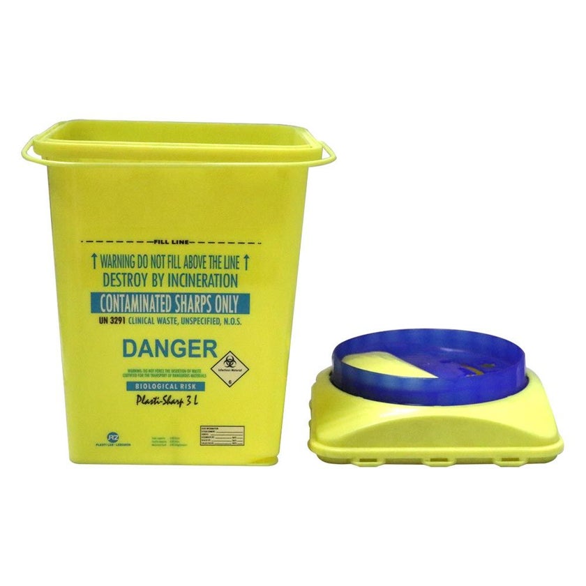 Plasti Lab Sharp Disposal Box 3 L