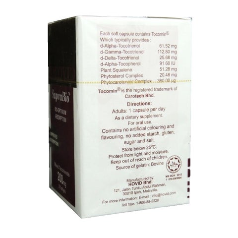 Tocovid SupraBio 200mg Softgels, Pack of 30's