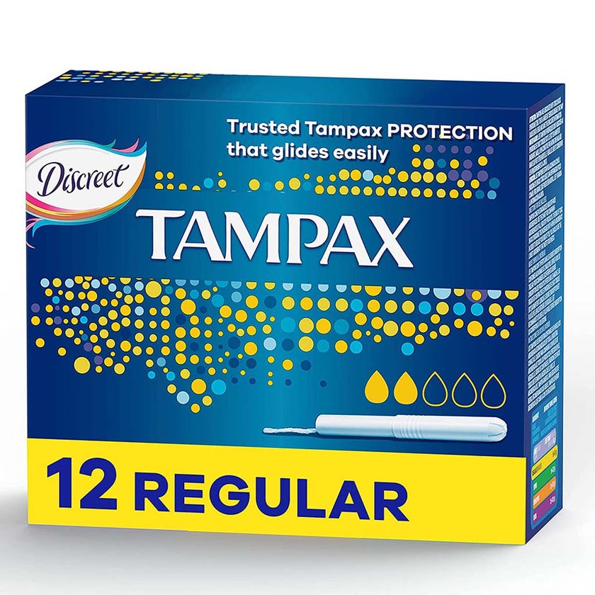 Tampax Regular Tampons With Applicator, Pack of 12's