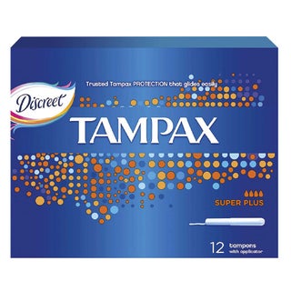 Tampax Super Plus Tampons With Applicator, Pack of 12's
