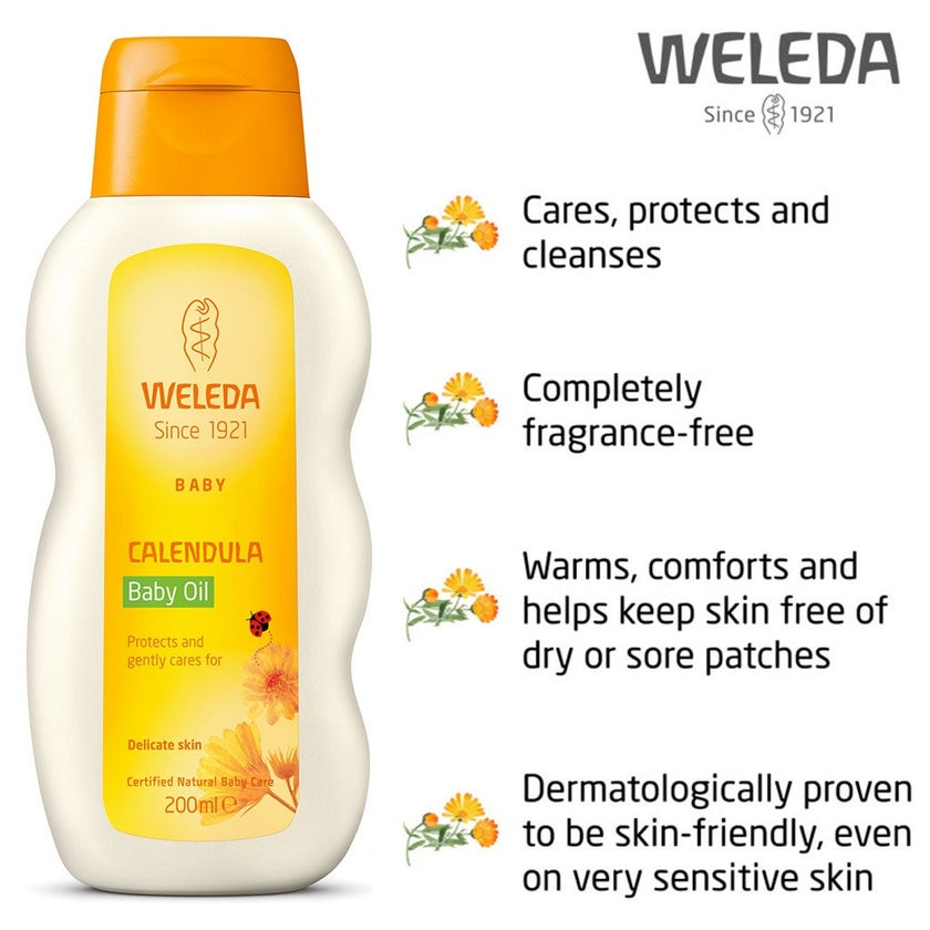 Weleda Baby Calendula Baby Oil For Delicate Skin 200ml