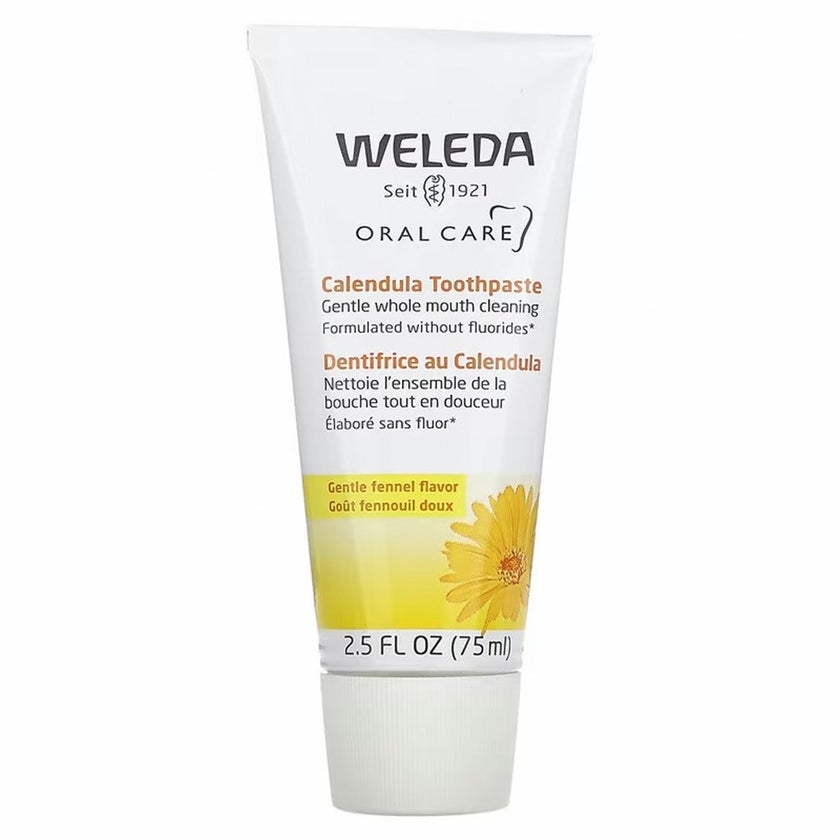 Weleda Oral Care Fluoride-Free Calendula Toothpaste, Fennel Flavor 75ml