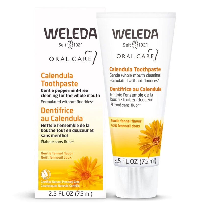 Weleda Oral Care Fluoride-Free Calendula Toothpaste, Fennel Flavor 75ml