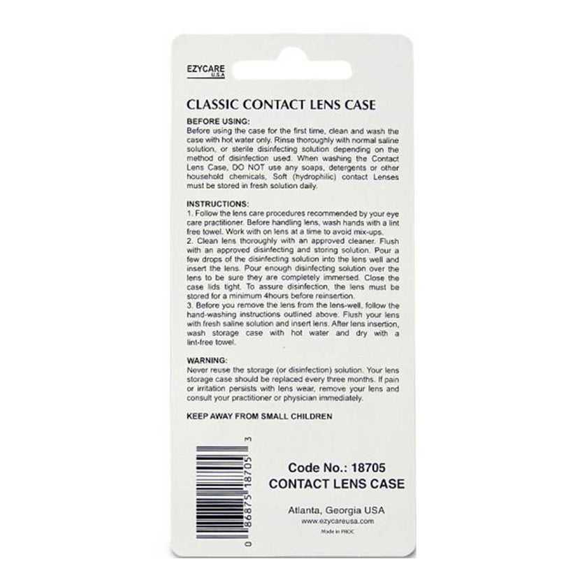 Ezycare Classic Contact Lens Case - Model 18705