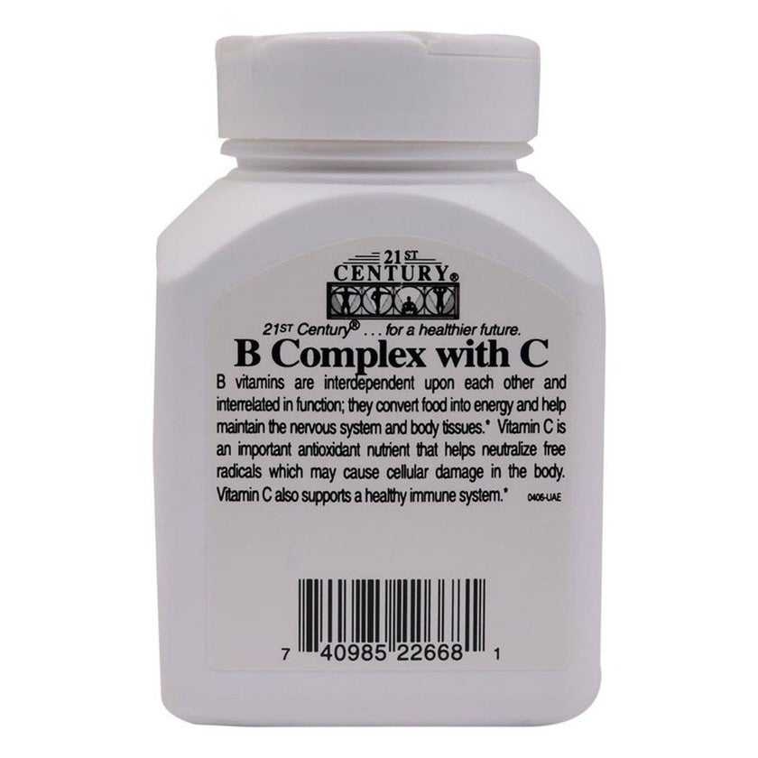 21st Century B Complex With Vitamin C Caplets, Pack of 100's