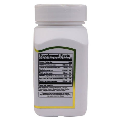 21st Century B Complex With Vitamin C Caplets, Pack of 100's