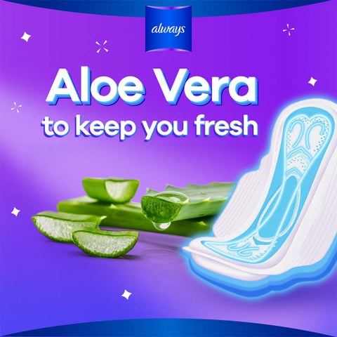 Always Cool & Dry, No Heat Feel, Maxi Thick, Large Sanitary Pads With Wings, Pack of 10's