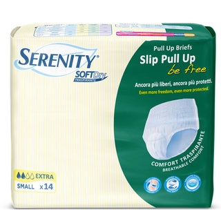 Serenity Soft Dry Transpirente Slip Pull Up Briefs, Small, Pack of 14's