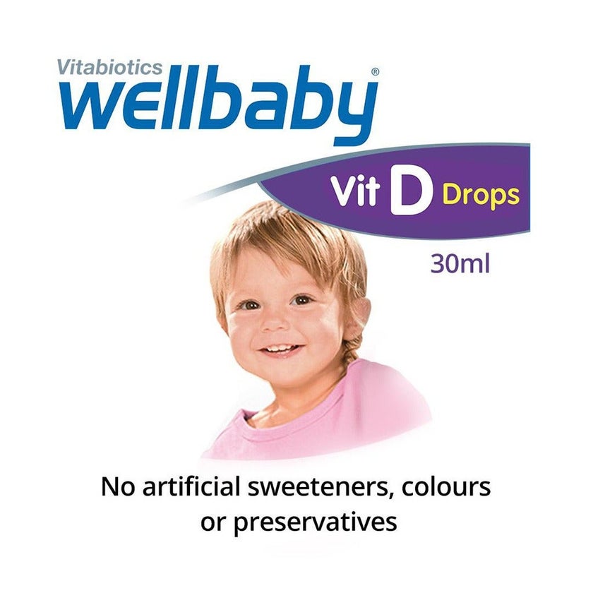 Vitabiotics Wellbaby Vitamin D3 10µg Drops For Infants From Birth To 4 Years 30ml