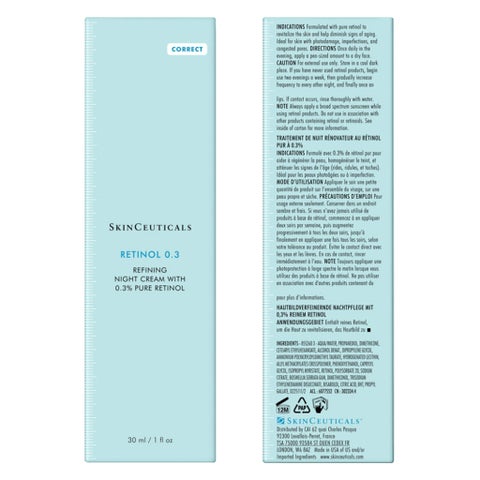 SkinCeuticals 0.3% Retinol Night Cream, Anti-Aging - 30ml