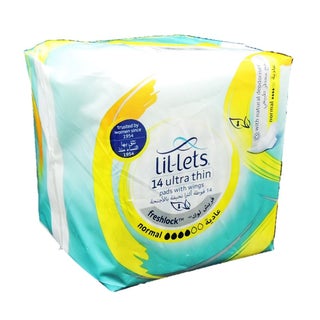 Lil-Lets Freshlock Ultra Thin Pads with Wings Normal, Pack of 14's