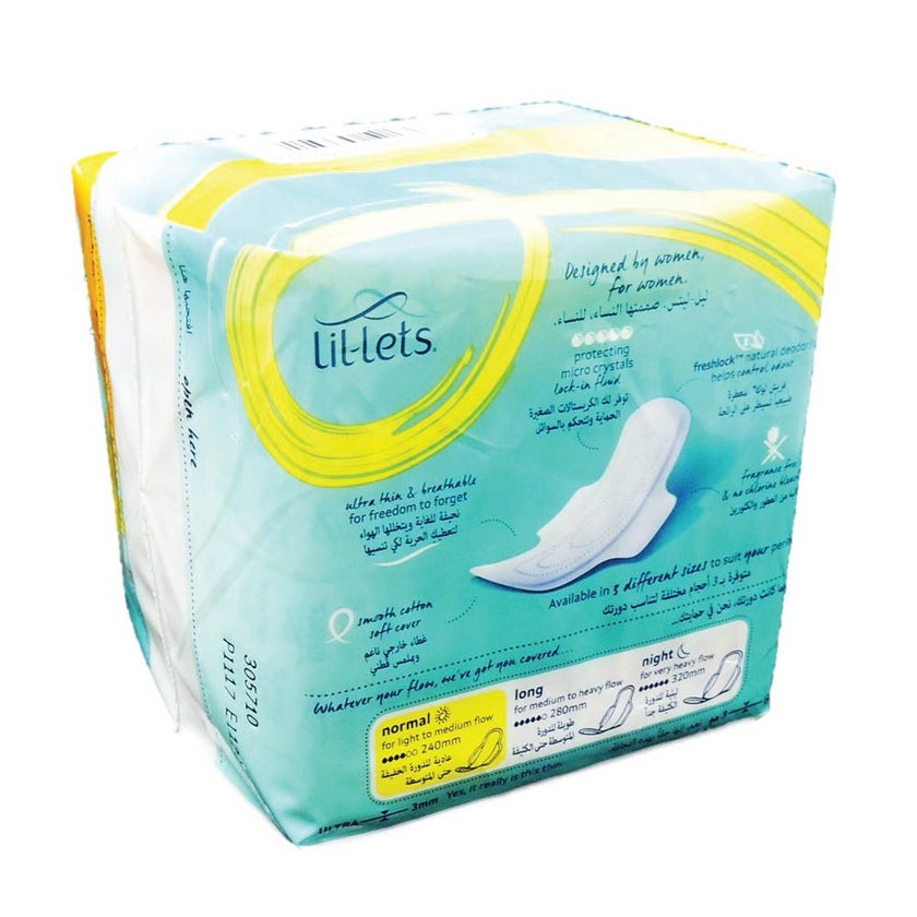 Lil-Lets Freshlock Ultra Thin Pads with Wings Normal, Pack of 14's