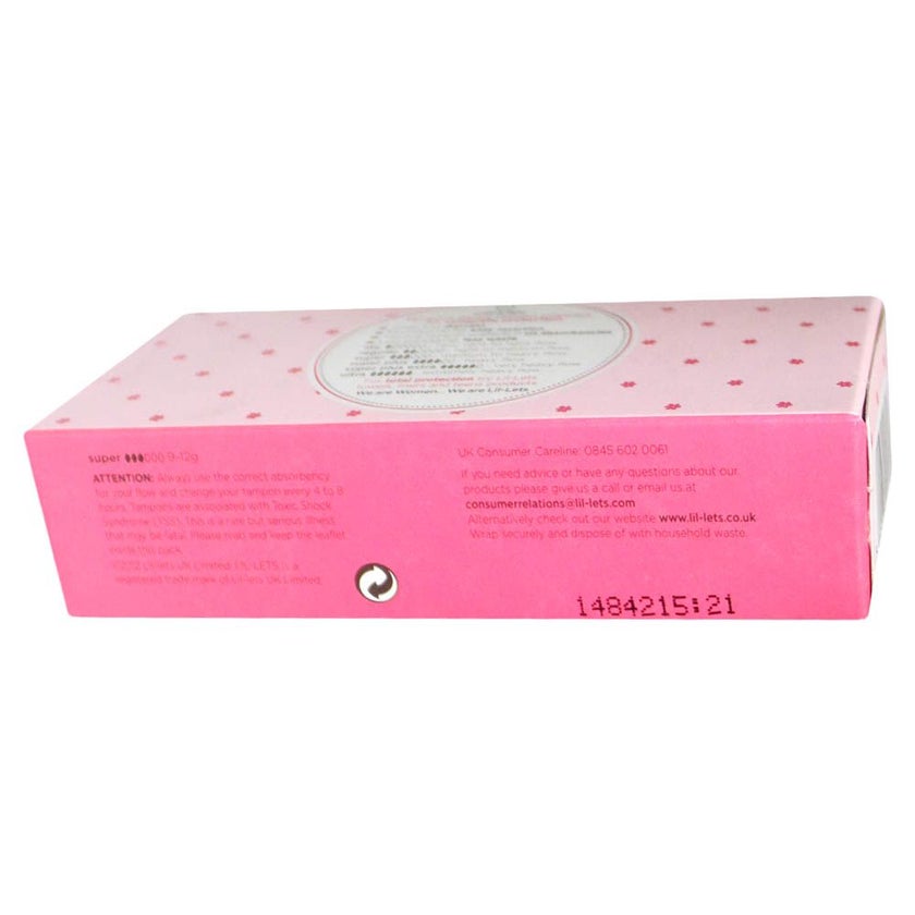 Lil-Lets Non Applicator Super Tampons, Pack of 16's