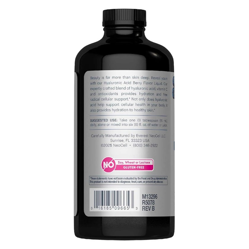 NeoCell Hyaluronic Acid Blueberry Liquid With Vitamin C For Skin & Joints 473ml