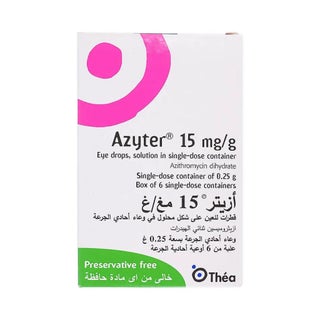 Azyter 15mg/5 Eye Drops Solution in Single Dose, Pack of 6's