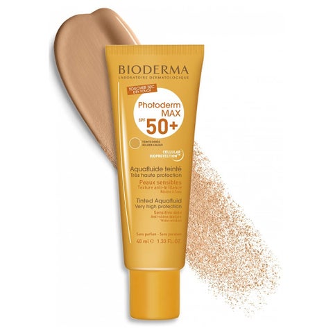 بيوديرما فوتوديرم ماكس SPF50+ واقي مائي من الشمس ملون ذهبي 40 مل