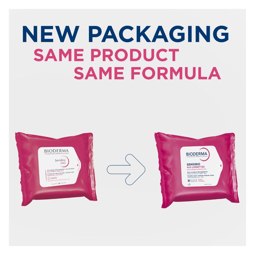 Bioderma Sensibio H2O Wipes, Pack of 25's