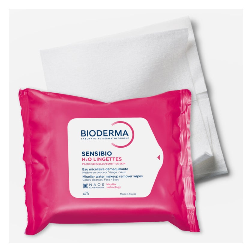 Bioderma Sensibio H2O Wipes, Pack of 25's