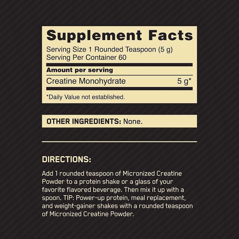 Optimum Nutrition Micronized Creatine Powder For Muscle Strength 300g