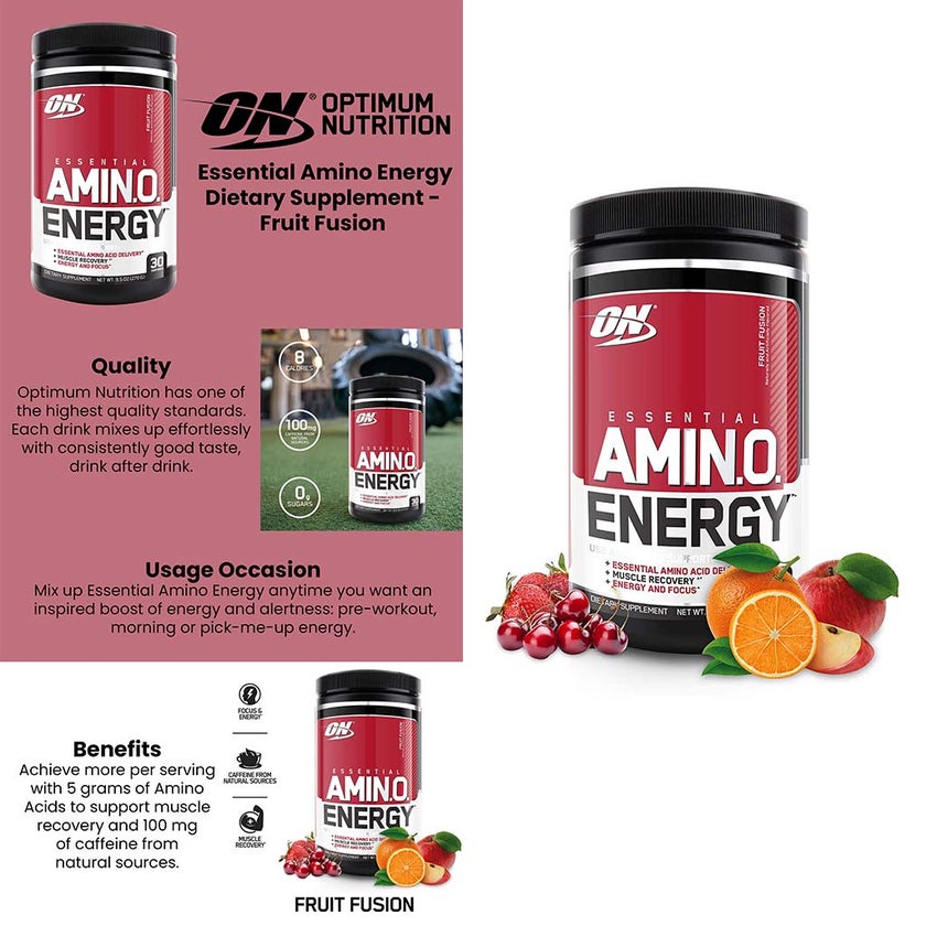 Optimum Nutrition Essential Amino Energy Fruit FusiOptimum Nutrition Flavour 30 Servings
