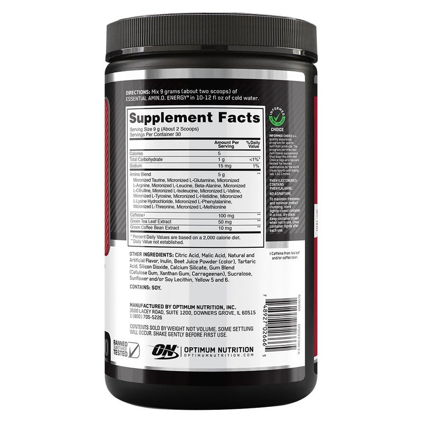 Optimum Nutrition Essential Amino Energy Fruit FusiOptimum Nutrition Flavour 30 Servings