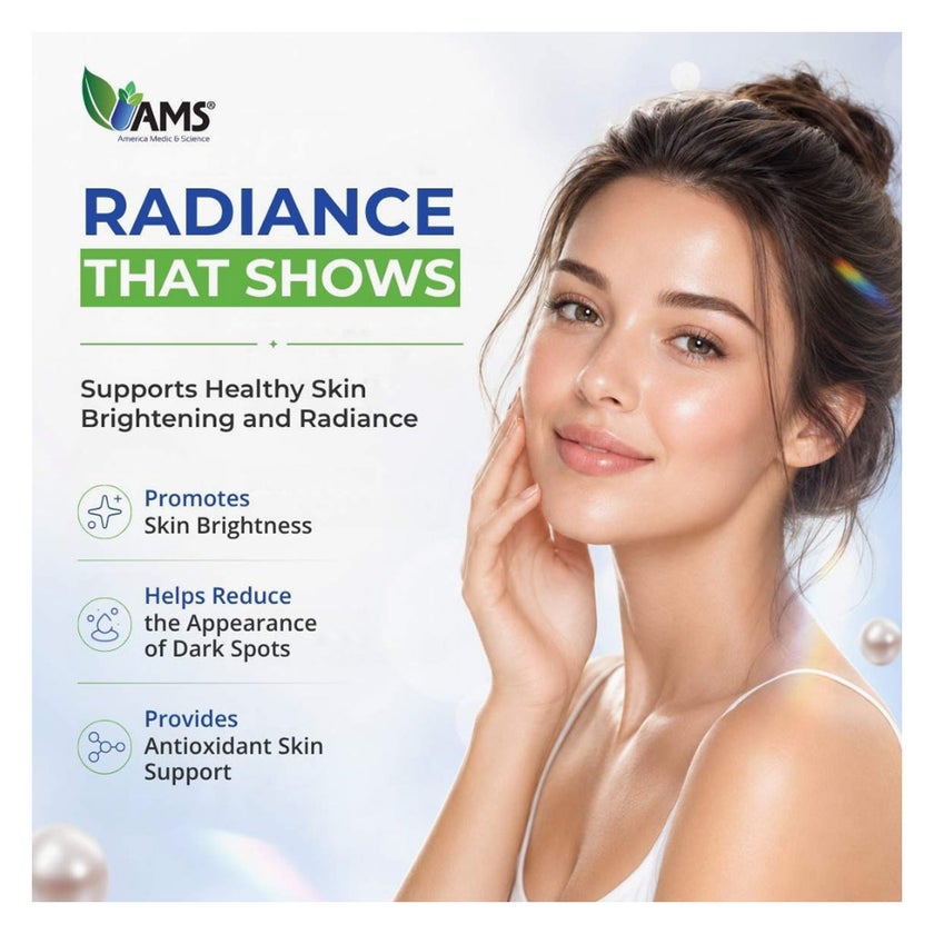 AMS Pearly Skin Whitening Glutathione Capsules - 60 Capsules