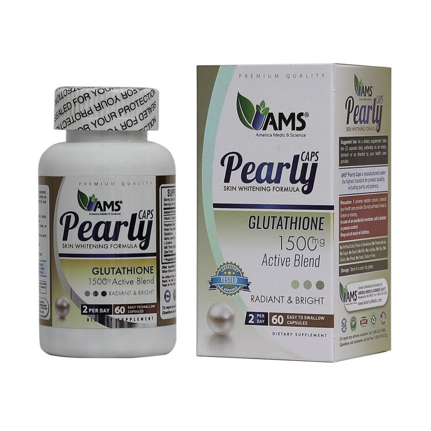 AMS Pearly Skin Whitening Glutathione Capsules, Pack of 60's - myAster AMS Pearly Skin Whitening Glutathione Capsules, Pack of 60's - myAster