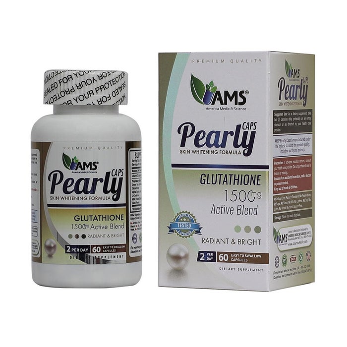 ams pearly white glutathione review AMS Pearly Skin Whitening Glutathione Capsules, Pack of 60's