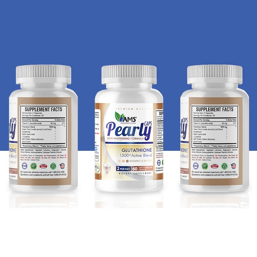 AMS Pearly Skin Whitening Glutathione Capsules, Pack of 60's - myAster AMS Pearly Skin Whitening Glutathione Capsules, Pack of 60's - myAster