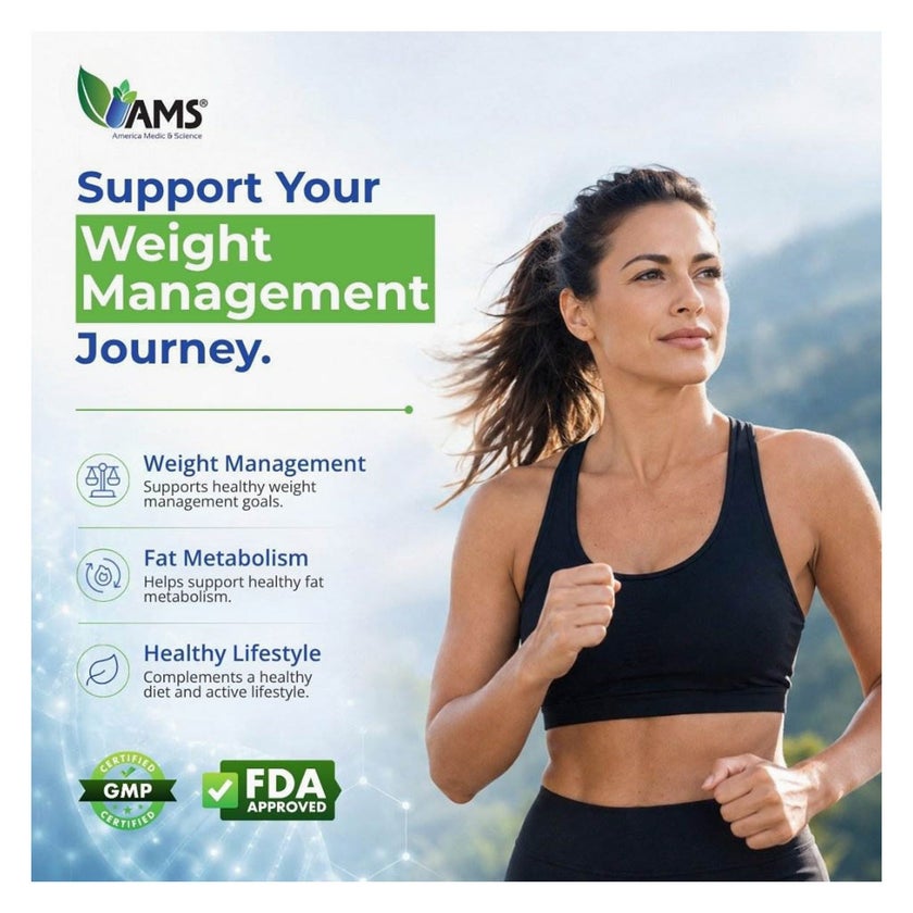 AMS Raspberry Ketone Lean Capsules, Weight Management - 60 Capsules