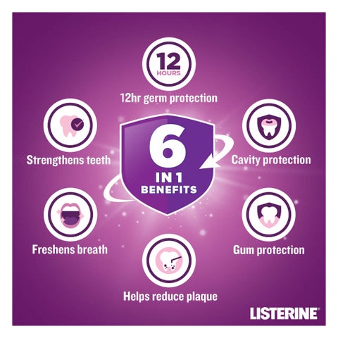 Listerine Total Care Teeth Protect Mild Taste Fluoride Mouthwash With Zero Alcohol 250ml