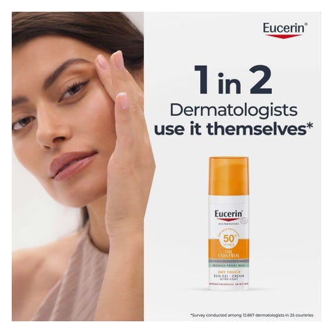 Eucerin Oil Control SPF 50+ Dry Touch Sunscreen Gel Cream 50ml