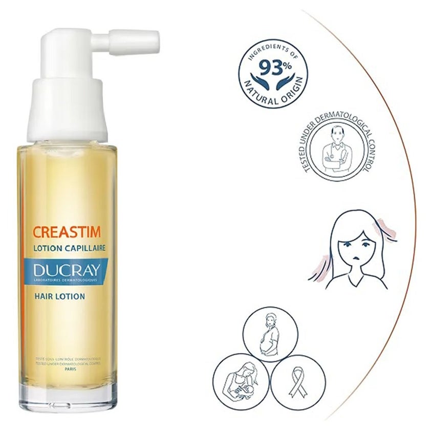 Ducray Creastim Reactiv Anti-Hair Loss Lotion 30ml, Pack of 2's