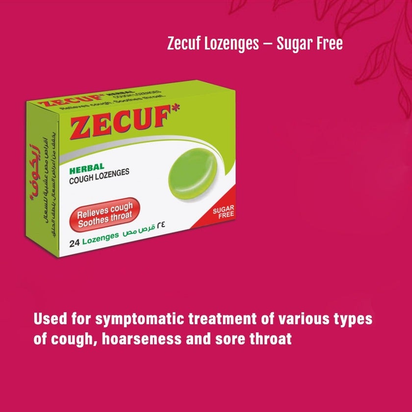 Zecuf Herbal Sugar Free Lozenges, Pack of 24's