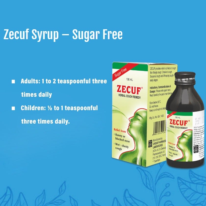 Zecuf Sugar Free Cough Syrup 100ml